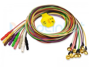 Olovené drôty EEG s elektródami