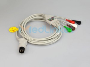 Factory wholesale China Direct-Connect ECG cable and leadwire compatible Nikon kohden style type Patient Cable