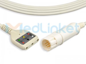 High Quality China Compatible Drager/Siemens ECG Trunk Cable for 5-Lead IEC Leadwires