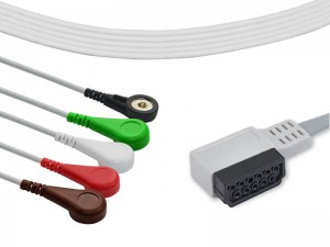Holterrecorder ECG-kabels met geleidingsdraden