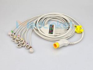 One-Piece Series EKG Cable With Leads
