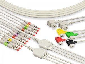 Fixed Competitive Price China Hellige /Siemens One-Piece 10-Lead EKG Cable with Resistance