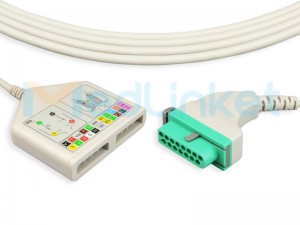 One-Piece Series EKG Cable With Leads